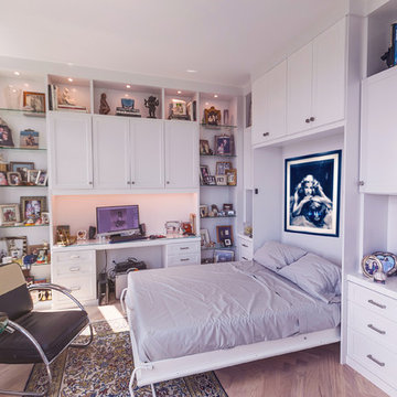 Inviting Custom Home Offices and Wall Bed
