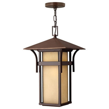 1 Light Large Outdoor Hanging Lantern in Craftsman-Coastal Style - 11 Inches