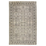 Jaipur Living - Jaipur Living Cosimo Hand-Knotted Oriental Gray Area Rug, 6'x9' - The Salinas collection is punctuated by traditional, intricate details and a soft, hand-knotted wool construction. The neutral Cosimo area rug makes a transitional statement with grounding hues and Kotan-inspired motifs. This durable, artisan-made rug features a border detail and floral accents in a tonal gray colorway.