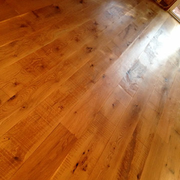 White Oak Wide Planks,Skip Planed,9,8,7,6',Knot holes filled at Epoxy