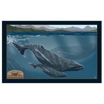 Mike Rangner Glacier Bay National Park Humpback Whale Art Print, 12"x18"