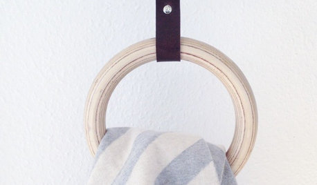 DIY: Ein Turnring aus Holz als Handtuchhalter