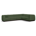 Meridian Furniture - Quinn Chenille Upholstered 6-Piece L-Shaped Modular Sectional, Green - The Quinn Modular Sectional is a stunning piece crafted in a rich and luxurious green chenille fabric. Its awe-inspiring design and exceptional quality make it a perfect addition to any space, whether it's a living room, bedroom, or office. The sectional's plush cushioning and sturdy frame provide both comfort and durability, ensuring that it will be a favorite for years to come. Whether you're looking for a statement piece or simply a comfortable seating option, the Quinn sectional is an excellent choice.
