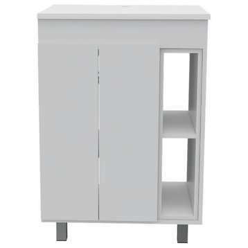 Vanity Akron, Double Door Cabinet - White
