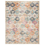 Safavieh - Safavieh Madison Collection MAD611 Rug, Cream/Multi, 8' X 10' - The heirloom elegance of yesteryear becomes chic, metro-mod dcor in the Madison Rug Collection. Traditional motifs and reminiscent imagery is colored in vibrant hues and draped in a distressed, antique patina for a classic look that is all-together now. Madison rugs are machine loomed using soft, easy-care synthetic yarns for long-lasting brilliance.