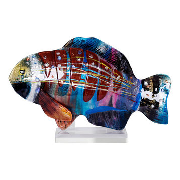 Details about   Buffed Fish Sculpture 2.5" x 6" x 6" Modern Style Aluminum Pez Ocean Sea Decor 