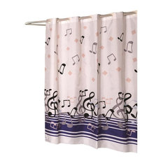 50 Most Por Music Themed Shower Curtains For 2018 Houzz Home Fashion S Musical Notes Shower Curtain Curtains