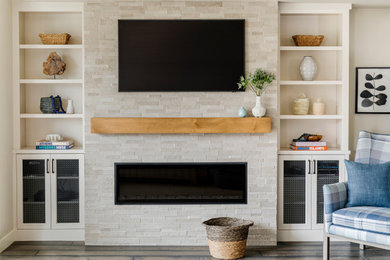 Transitional living room photo in Phoenix