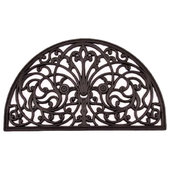 DeCoir 16 in. L x 27 in. W Tan/Black Fancy Welcome Entrance Mat