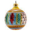 Christmas Ornament: Round Ball - Hand Painted Deruta Large
