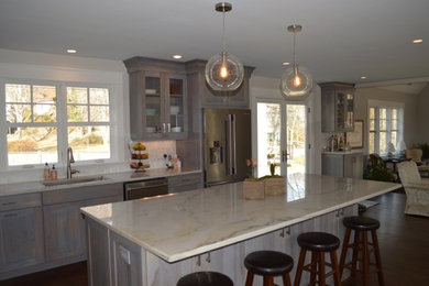 Inspiration for a coastal kitchen remodel in New York