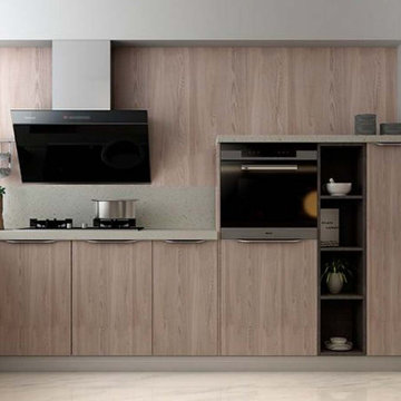 Contemporary German Kitchen with LED Lighting In Ealing by Kudos Interior Design