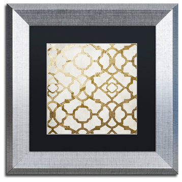 Color Bakery 'Moroccan Gold II', Silver Frame, Black Mat, 11x11