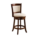 GDF Studio Davis Fabric Swivel Backed Counter Stool