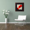 Color Bakery 'Coquelicots Rouge II' Art, Wood Frame, Black Matte, 16"x16"