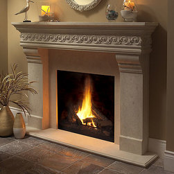 Warwick Stone Fireplace Mantel - Indoor Fireplaces