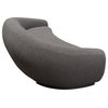 Pascal Sofa, Charcoal Boucle Textured Fabric With Contoured Arms & Back