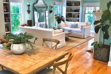 Inspiration for a coastal home design remodel in New York