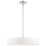 Livex Lighting - Livex Lighting 46924-91 Venlo - 22" Four Light Pendant - No. of Rods: 3  Canopy IncludedVenlo 22" Four Light Brushed Nickel Hand UL: Suitable for damp locations Energy Star Qualified: n/a ADA Certified: n/a  *Number of Lights: Lamp: 4-*Wattage:40w Medium Base bulb(s) *Bulb Included:No *Bulb Type:Medium Base *Finish Type:Brushed Nickel