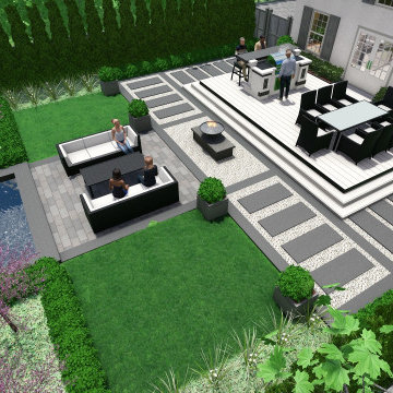 Rosedale Backyard Modern Formal Landscape Design