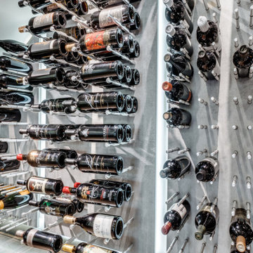 Modern Glass Understairs Wine Wall