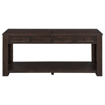 Console Table/Sofa Table with Storage Drawers  for Entryway Hallway, Espresso