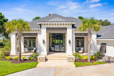 Coastal exterior home idea in Other