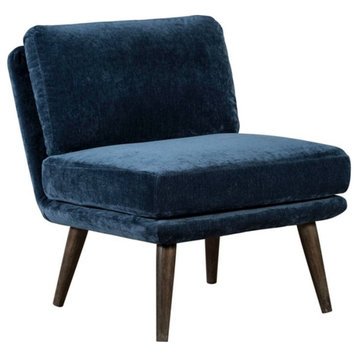 Tommy Hilfiger Pelham Armless Accent Chair in Navy Blue