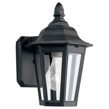 Sea Gull Brentwood 1-Light Outdoor Wall Lantern 8822-12, Black