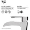 Vigo VGT1702 Vessel Sink and Faucet Combos 18-1/8" Tempered Glass - Chrome