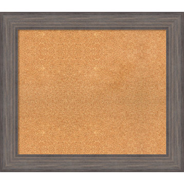 Framed Cork Board, Country BarnWood Wood, 31x27
