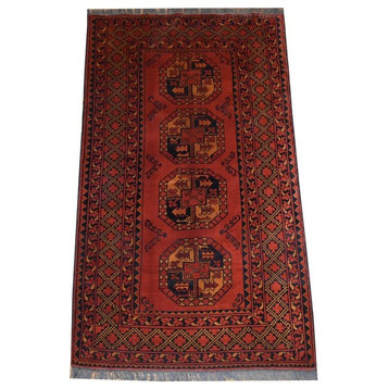 Tribal Afghan Fielpa Oriental Rug, 3'9"x6'8"