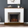 Eastrington Electric Fireplace - White, Enhanced Electric Firebox
