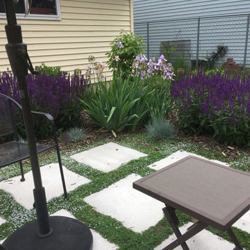 This client needed a small, budget-friendly patio for outdoor eating