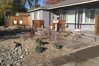 This is an example of a modern landscaping in Sacramento.