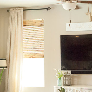 Beachy, Boho Farmhouse Gets Transformed With Woven Wood Shades