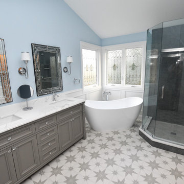 Chris and Betsy Wilson Master Bedroom Ensuite Before and After.