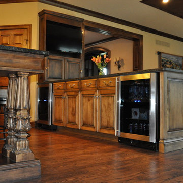 Sartell Redesign, kitchen, diningroom, sunroom, media room.