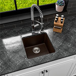 Karran USA - Karran Undermount Quartz Composite 17" Bar Single Bowl Sink, Brown - Karran QU-690 spacious bowl, this design is both practical and elegant. The single bowl bar sink is manufactured from an extremely durable quartz composite material and is engineered to stand up to the toughest daily kitchen tasks. This undermount design is available in a choice of 6 elegant color options. Let this undermount single bowl quartz kitchen sink enhance your kitchen.