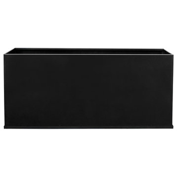 Nice Aluminum Trough With Tray, Black, 16"x46"