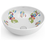 bathco - Marsella Decorated Bathroom Vessel Sink Decorated White Porcelain - Available as pre-order only. Lead time 4 weeks.