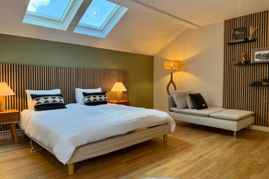 Idées déco pour une chambre contemporaine.