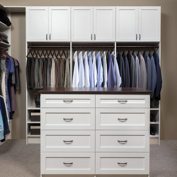 White Shaker Walk In Neutral Walls
