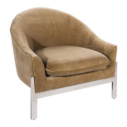 Worlds Away - Worlds Away Stark Barrel Lounge Chair - Armchairs And Accent Chairs