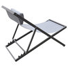 Benzara BM236884 Textilene Upholstered Deck Chair With Padded Headrest, Gray