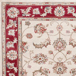 KAS - KAS Avalon 5613 Ivory/Red  Mahal Area Rug, 5'3" x 7'7" - Traditional and classic at a great value best describes our Avalon Collection! The updated color palette adds a fresh touch of elegance to any lifestyle. Machine-made of 100% polypropelene, this collection is a tremendous value and makes for easy upkeep. Avalon is made in Turkey and has a 1/2" pile height.