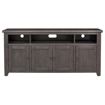 Bowery Hill Modern / Contemporary West Mill 65" Solid Wood TV Stand Gray