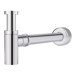 Round Chrome Bottle Trap by Meir SKU: MP05-R-C - Bathroom Accessory Sets