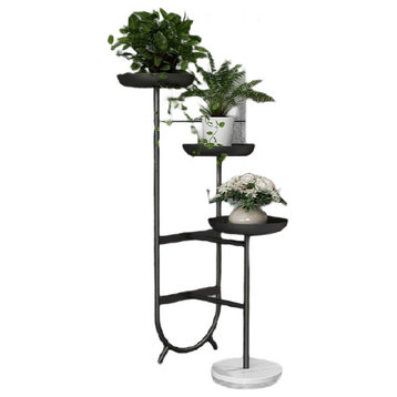 Luxury Golden Plant Stand for Indoor Porch, Living Room, Balcony, Black