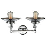 Innovations Lighting - Railroad 2-Light Bath Fixture, Polished Chrome - One of our largest and original collections, the Franklin Restoration is made up of a vast selection of heavy metal finishes and a large array of metal and glass shades that bring a touch of industrial into your home.